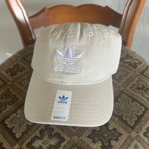 **Adidas Women's Originals Relaxed Strapback Hat - Khaki/White**
